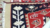 Makine Dokuması Uşak Antik Kilimi, Pamuklu, Kenarları Püsküllü - 4