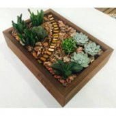 Dekoratif Ahşap Saksı - 1