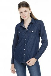 LEVİS BAYAN KOT GÖMLEK MAVİ 58930-0007 - 6