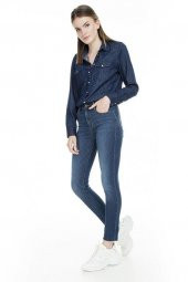 LEVİS BAYAN KOT GÖMLEK MAVİ 58930-0007 - 7