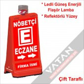 Eczane Tabelası Ledli Güneş Enerjili Şarjlı Duba - Nöbetçi eczane - 1
