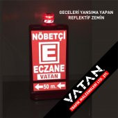 Eczane Tabelası Ledli Güneş Enerjili Şarjlı Duba - Nöbetçi eczane - 4