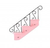 Ahşap Ve Ferforje Merdiven Anahtarlık - Duvar Rafı - Dekoratif Anahtarlık Ve Raf - 7