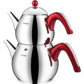 Schafer 4 Parça Tea Chef Orta Boy Çaydanlık Kırmızı - 1