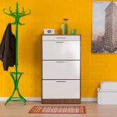 Adore Flat Düşer Kapaklı Çekmeceli Ayakkabılık - Noce - Lake Beyaz - 1