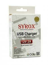 Syrox J34 USB Şarj Adaptörü (Başlık) 12W - 2