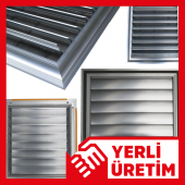 22x22 cm Banyo Havalandırma Alüminyum Parlak Krom Menfez - ÜCRETSİZ KARGO! ölçüler dıştan dışadır - 1