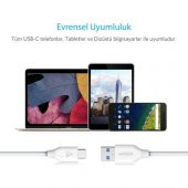 Anker Powerline USB-C to USB 3.0 Type-C Şarj/Data Kablosu 0.9m Beyaz thumbnail 4