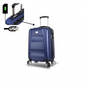 My Valice Smart Bag Exclusive Usb Şarj Girişli Kabin Boy Valiz Lacivert - 6