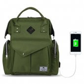 My Valice Smart Bag Happy Mom Usbli Anne Bebek Bakım ve Sırt Çantası Yeşil - 1