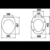 Creavit Çınar Duroplast Pls Menteşeli Klozet Kapağı KC3010 thumbnail 2