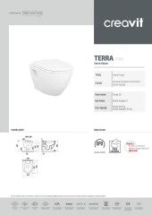 Creavit Asma Klozet Beyaz TP325 + YAVAŞ KAPANIR KAPAK DAHİL thumbnail 2