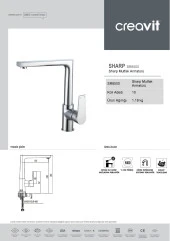 Creavit Sr8500 Sharp Lüx Evye Mutfak Bataryası Krom - 3