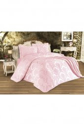 Busem Jakarlı Şönil Yatak Örtüsü Pudra thumbnail 3