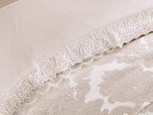 Çeyiz Diyarı Fransız Dantelli Lalezar Gelin Seti 7 Parça Krem 240x250 cm - 2