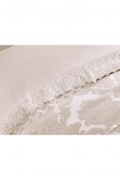 Çeyiz Diyarı Fransız Dantelli Lalezar Gelin Seti 7 Parça Krem 240x250 cm - 6