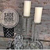 SadeHomeDecor lucky art kristal sarkan boncuk mumluk 35 cm ve 30 cm (2li set) - 1