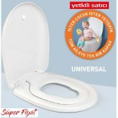 NKP Universal Çocuk Adaptörlü Yavaş Kapanır Klozet Kapağı ORJİNAL - 1