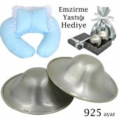 Gümüş Göğüs Ucu Koruyucu 925 Ayar Kapak Kapakları Emzirme Yastığı - 2