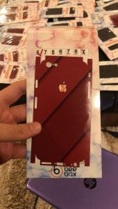 3M Bordo Kırmızı iPhone 7 Sticker Kaplama - 4