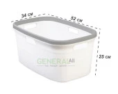 Motek 80 Litre Kirli Çamaşır Sepeti Çamaşır Selesi 2'li Set Beyaz - 2