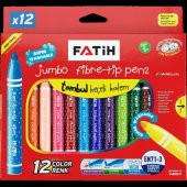 FATIH KECELI KALEM JUMBO 12 RENK YIKANABIL (34260) - 1