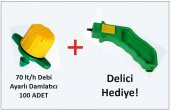 100 Adet Ayarlı Damlama Sulama Memesi + DELİCİ HEDİYE - 1