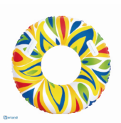 Plaj Topu HEDİYE - Bestway 36053, Desenli Büyük Tutmalı Simit - Havuz, Deniz Yüzme Simidi, 107 cm - 3