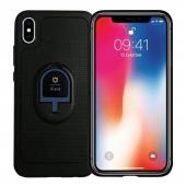 iPhone XS Max iFace Yüzük Tutuculu Arka Kapak Halka-Lacivert thumbnail 3