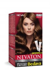 Nevaton Set Saç Boyası Bir Kutuda 2 Boyama  7.7 Karamel Kahve - 1