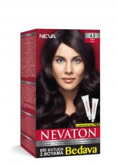 Nevaton Set Saç Boyası Bir Kutuda 2 Boyama  4.0 Kahve - 1