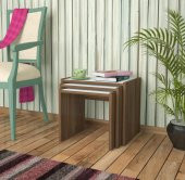 Alkur home line 3 Lü Zigon Sehpa Takımı Ceviz SB302 - 1
