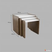 Alkur home line 3 Lü Zigon Sehpa Takımı Ceviz SB302 - 5