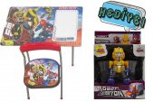 ERKEK ÇOCUK ÇALIŞMA MASASI - TRANSFORMERS HEDİYELİ - BEYAZ YAZI TAHTALI - MASA - 2