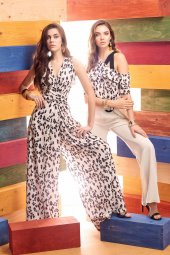 MİARTE LEOPAR DESEN HAREKETLİ BAYAN BLUZ - 10293 LEOPAR - 2
