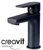Creavit Sr1500S Sharp Siyah Lavabo Armatürü Bataryası Siyah ORJİNAL ÜRÜN - 1