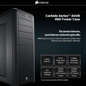 CORSAIR mid Tower Powersiz Carbide 400R KC-CC-9011011-WW ATX PC K - 1