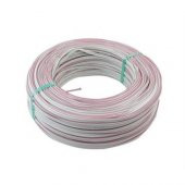 CCA  2X0,75 BİTİŞİK KORDON KABLO BEYAZ  100 METRE  0,18X24 KESİT CCA - 1