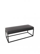 Stil Bench Metal Siyah Ayak Koyu Gri - 1