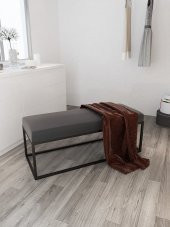Stil Bench Metal Siyah Ayak Koyu Gri - 2