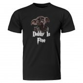 Harry Potter Free Dobby Siyah Tişört Unisex - 1