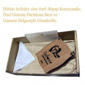 Cebrail Meleği Taşlı Gümüş Kolye - 3