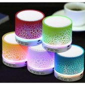 Işıklı Mini Bluetooth Hoparlör Taşınabilir Kablosuz Speaker Ses Bombası Şarjlı Mp3 Çalar Player Hd - 1