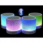 Işıklı Mini Bluetooth Hoparlör Taşınabilir Kablosuz Speaker Ses Bombası Şarjlı Mp3 Çalar Player Hd - 6
