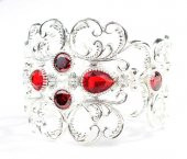 Kırmızı Yakut Taşlı Kalın Bilezik - 2