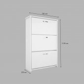 Alkur home line Ayakkabılık Düşer Kapak 18 çift ayakkabı, terlik - 3