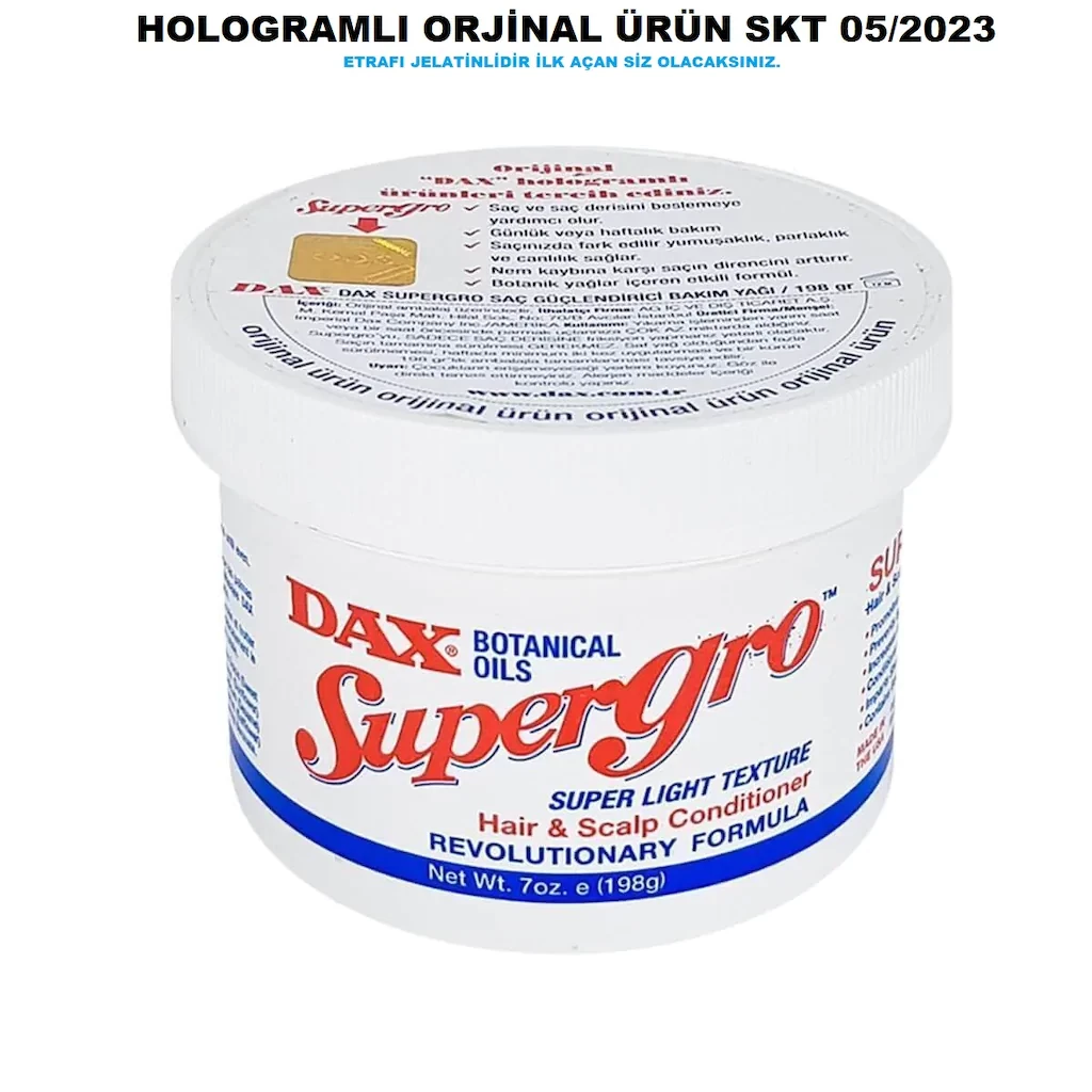 Dax Supergro Saç Bakım Yağı 198gr Skt 2023 Sarı Dax Hologramlıdır - 1