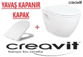 Creavit Tp325 Asma Klozet + Yeni Slim Yavaş Kapanır Kapak Kc5000-Orjinal - 9