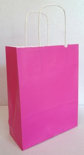 KRAFT KAĞIT ÇANTA FUŞYA 25CM X 30CM - 1 ADET - 1