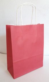 KRAFT KAĞIT ÇANTA BORDO 18CM X 24CM - 1 ADET - 1